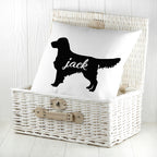 Personalised Golden Retriever Silhouette Cushion Cover