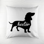 Personalised Daschund Silhouette Cushion Cover