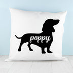 Personalised Daschund Silhouette Cushion Cover