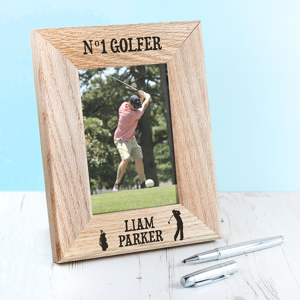 Wordsworth Collection Top Golfer Engraved Photo Frame