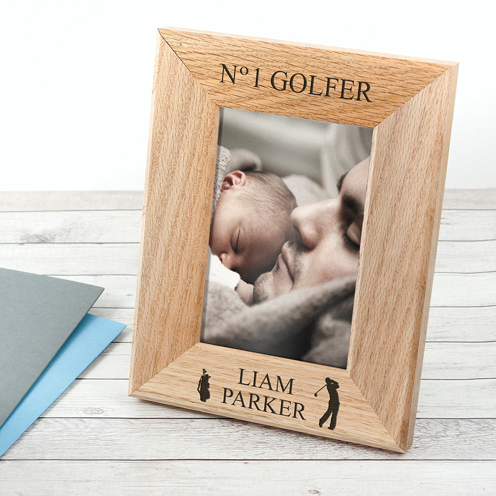 Wordsworth Collection Top Golfer Engraved Photo Frame
