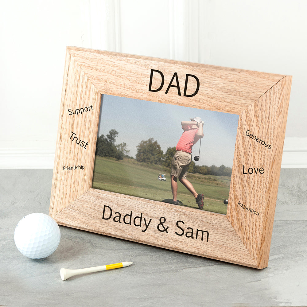 Wordsworth Collection Sentiments Dad Engraved Photo Frame
