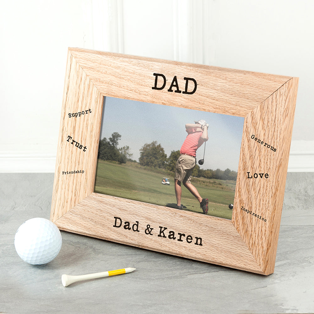 Wordsworth Collection Sentiments Dad Engraved Photo Frame