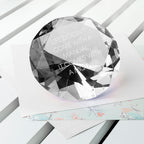 Personalised Clear Diamond Paper Weight