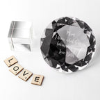Personalised Clear Diamond Paper Weight