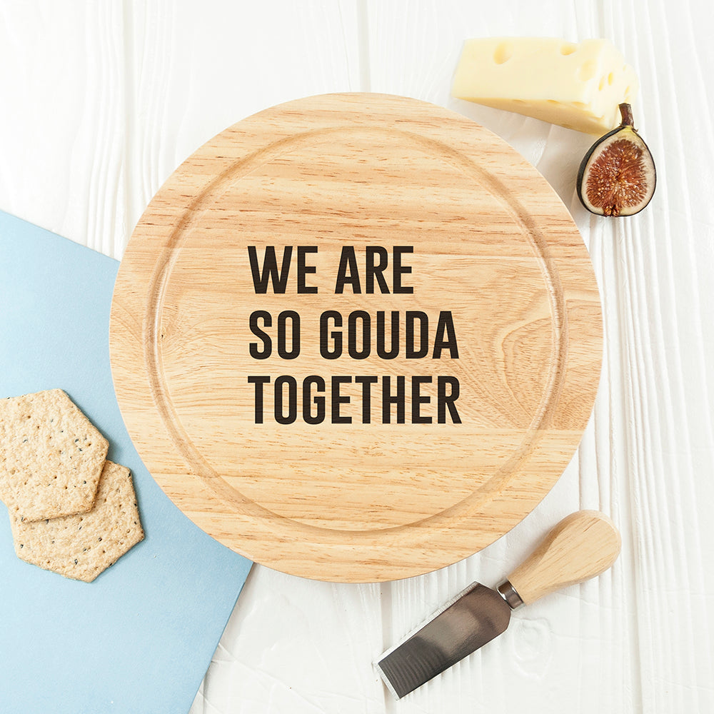Personalised Cheese Lover Round Board Set