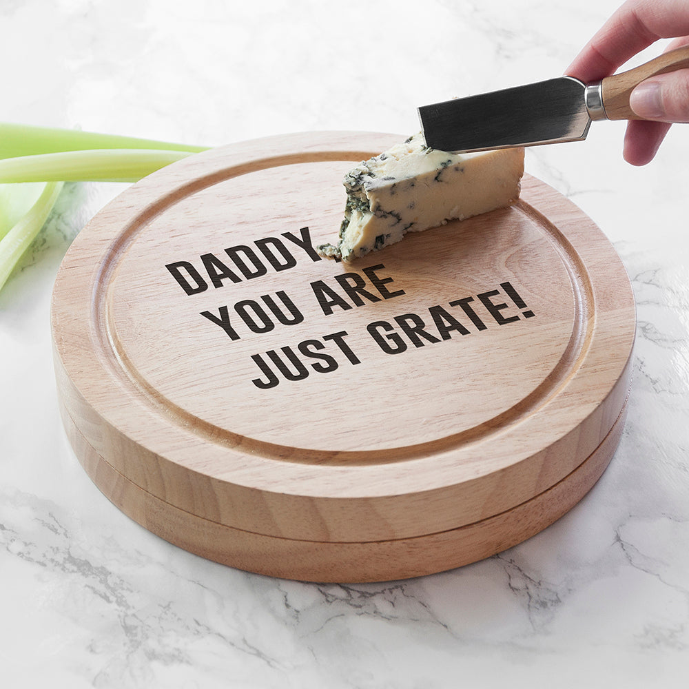 Personalised Cheese Lover Round Board Set