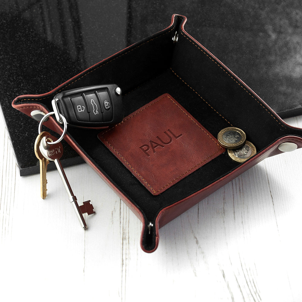 Luxury Brown Personalised Valet Tray