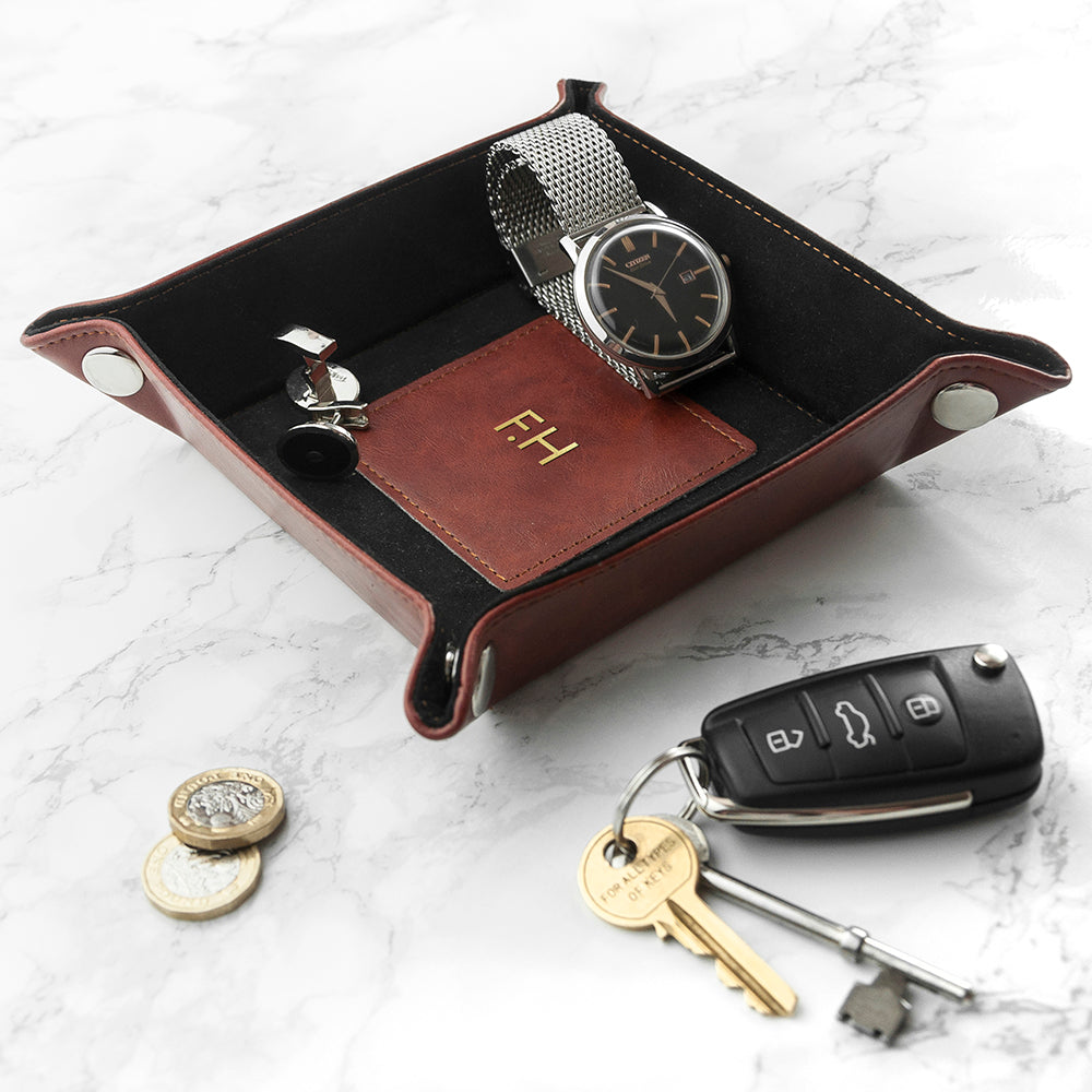 Luxury Brown Personalised Valet Tray