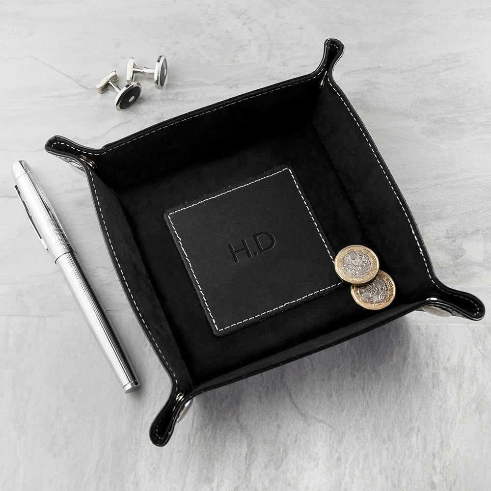 Luxury Black Personalised Valet Tray