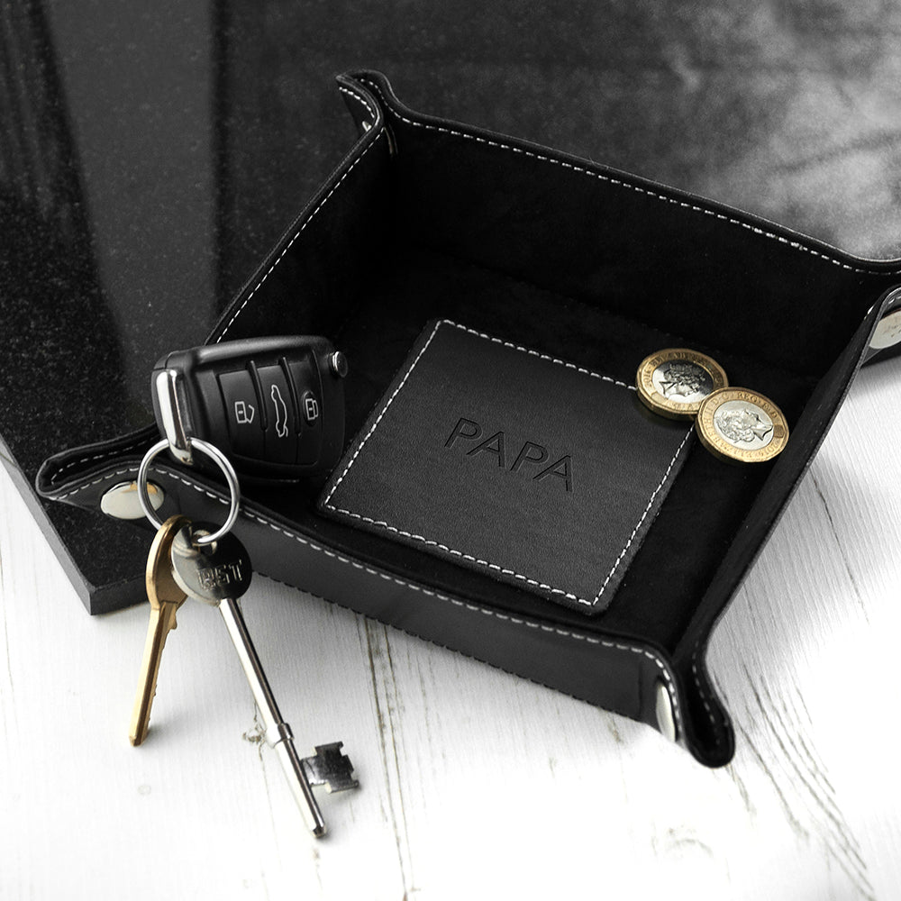 Luxury Black Personalised Valet Tray
