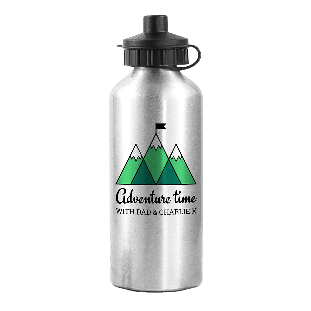 Personalised Adventure Time Silver Water Bottle