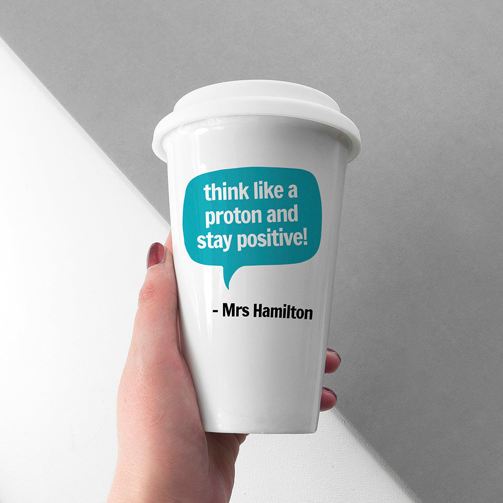 Personalised Teacher Says Travel Mug