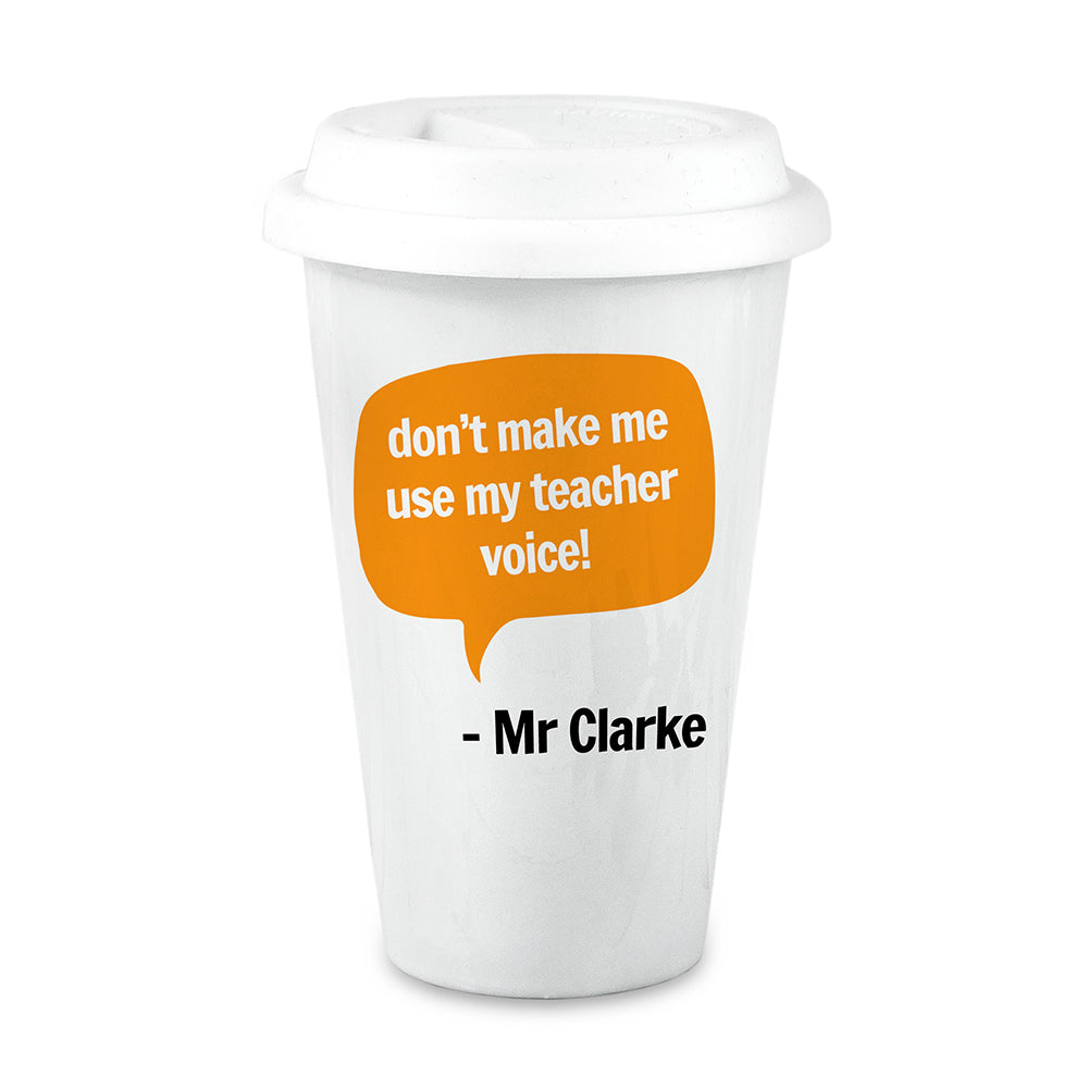 Personalised Teacher Says Travel Mug