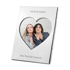 Personalised Silver Plated Heart Photo Frame