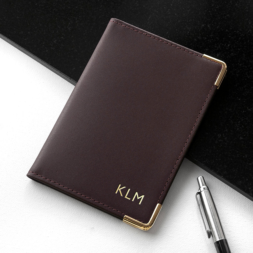 Personalised Luxury Leather Passport Cover