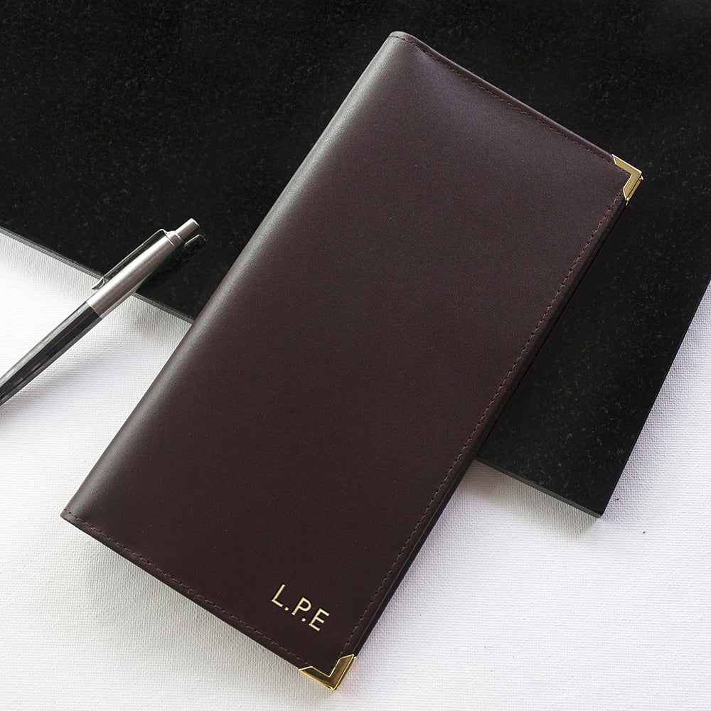 Personalised Luxury Leather Travel Wallet