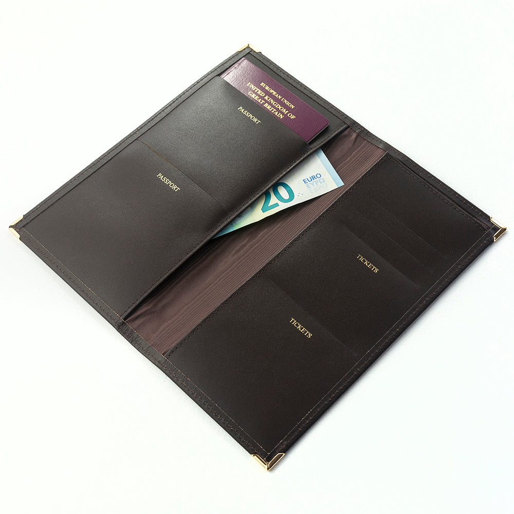 Personalised Luxury Leather Travel Wallet