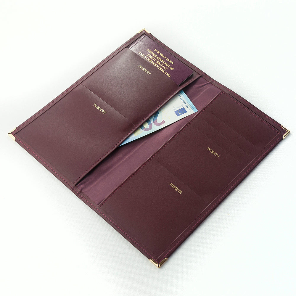 Personalised Luxury Leather Travel Wallet