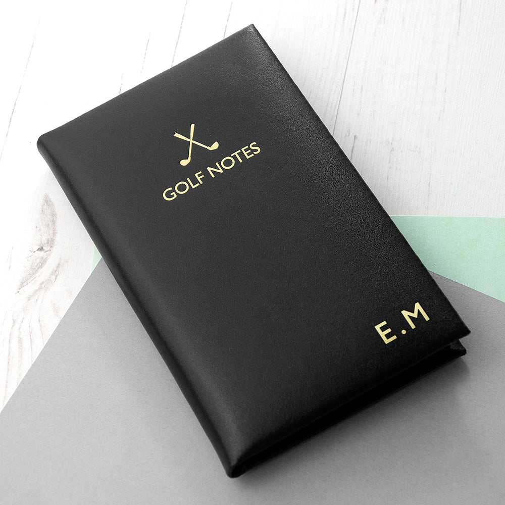 Personalised Luxury Leather Golf Notebook
