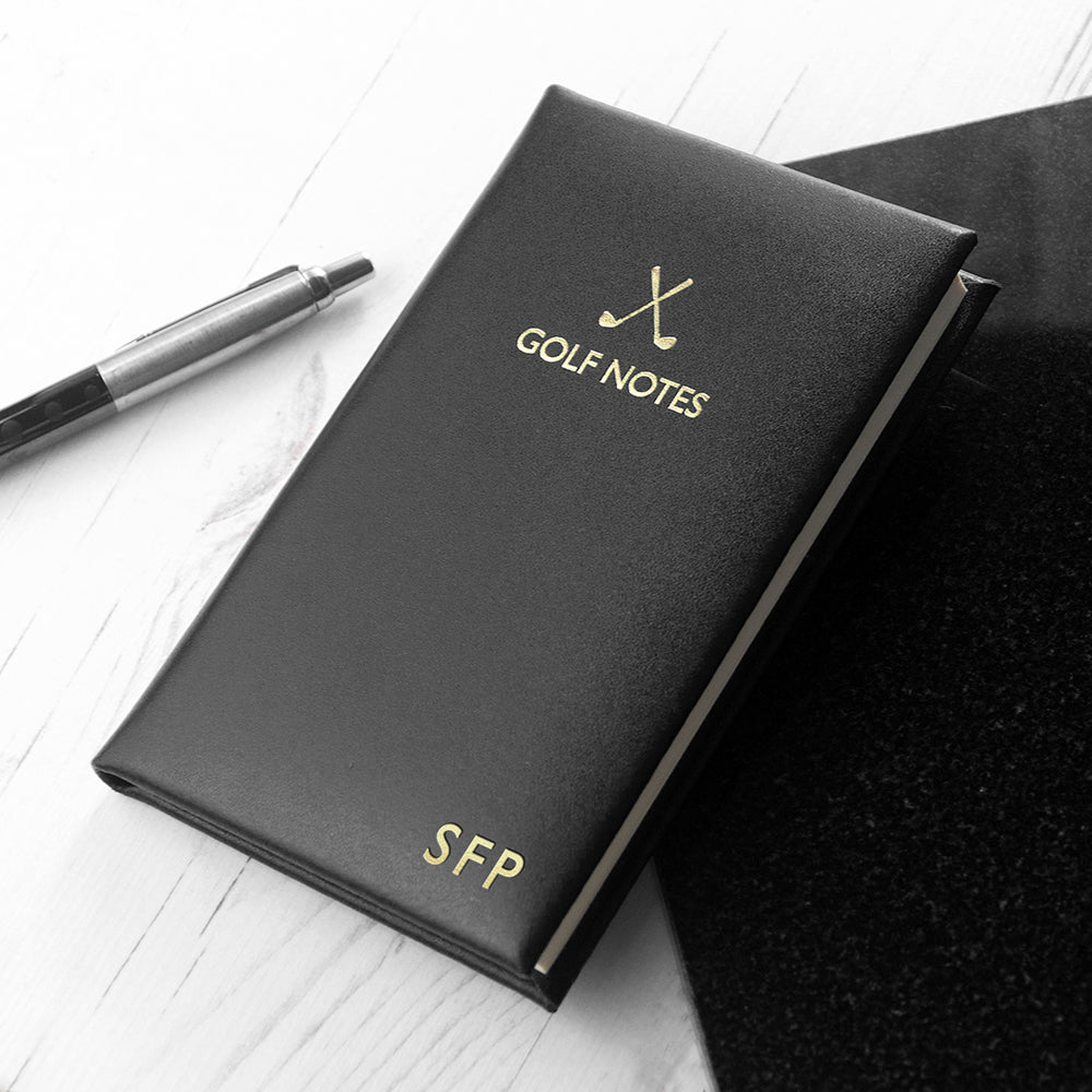 Personalised Luxury Leather Golf Notebook