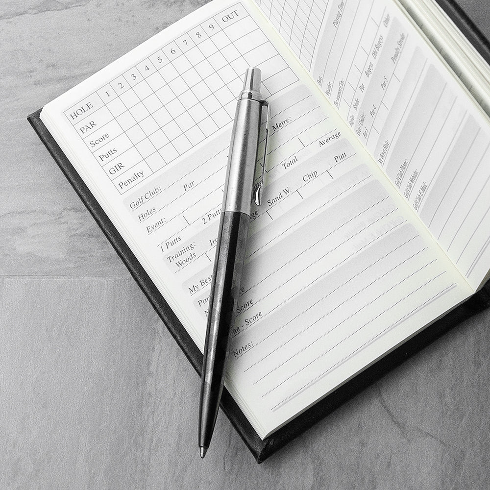 Personalised Luxury Leather Golf Notebook