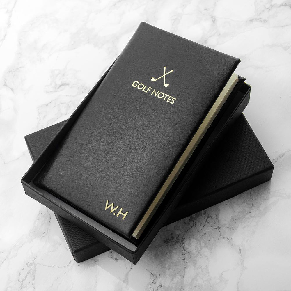 Personalised Luxury Leather Golf Notebook