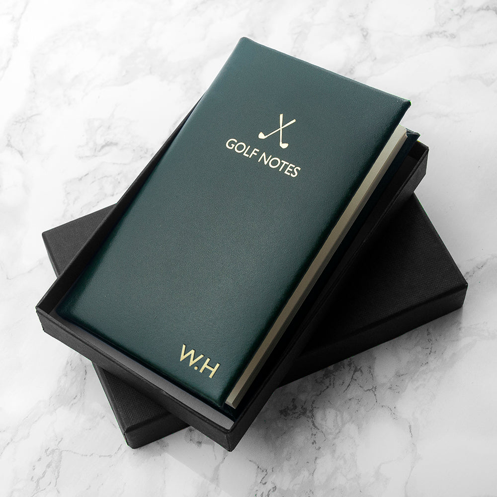 Personalised Luxury Leather Golf Notebook