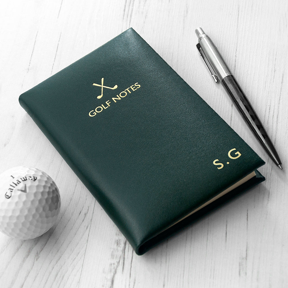 Personalised Luxury Leather Golf Notebook