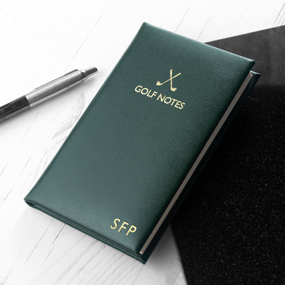 Personalised Luxury Leather Golf Notebook