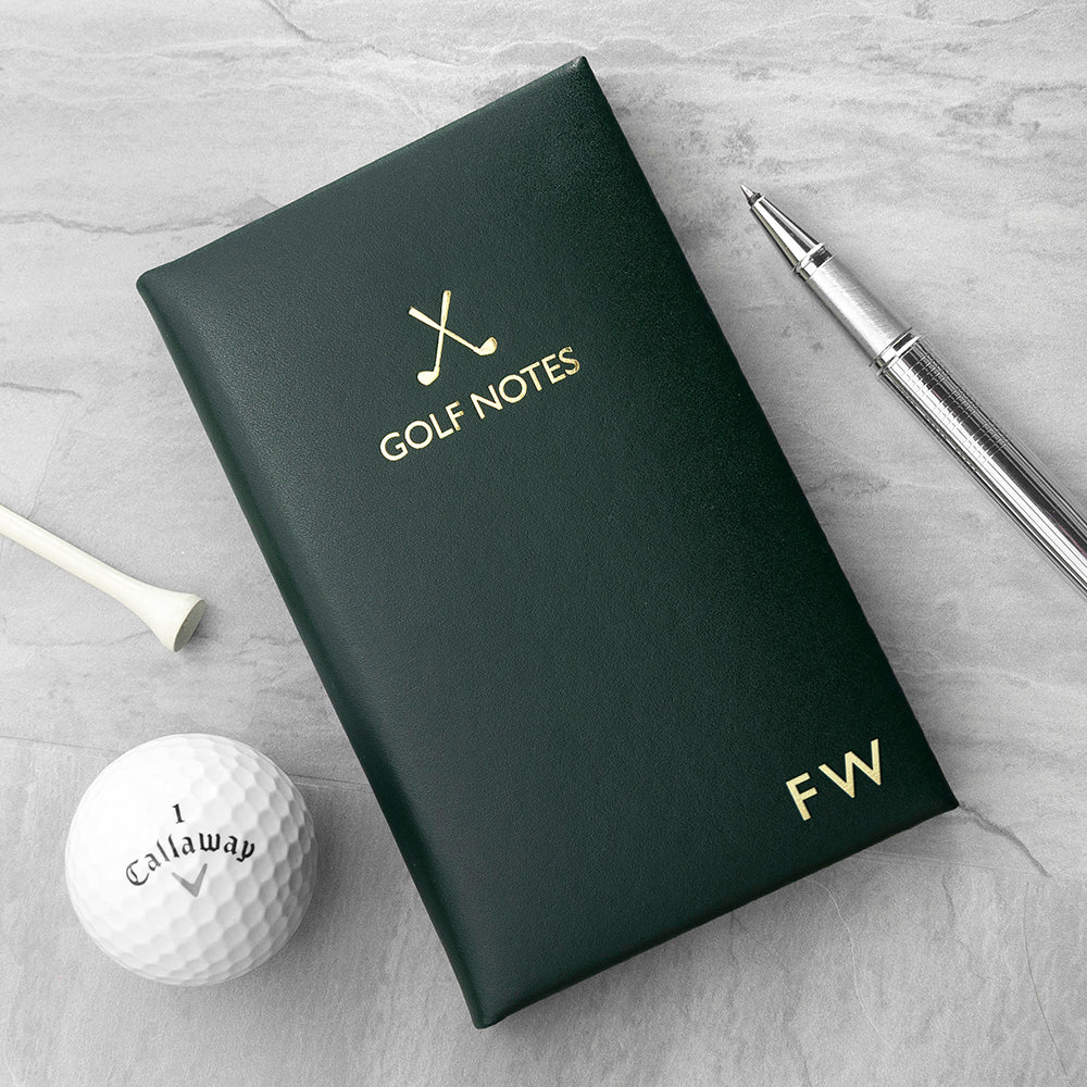 Personalised Luxury Leather Golf Notebook