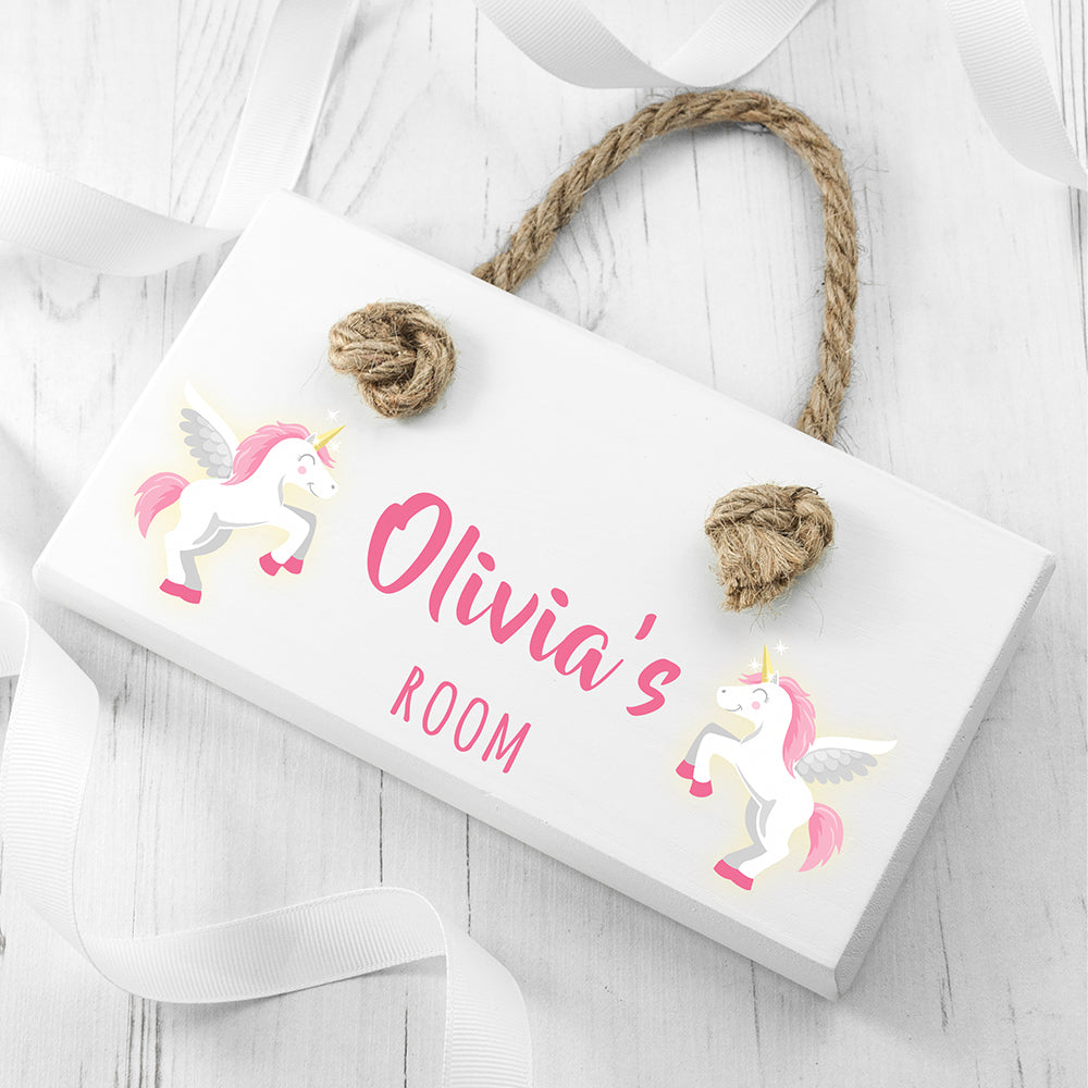 Personalised Baby Unicorn Door Sign