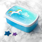 Personalised Rainbow Unicorn Lunch Box