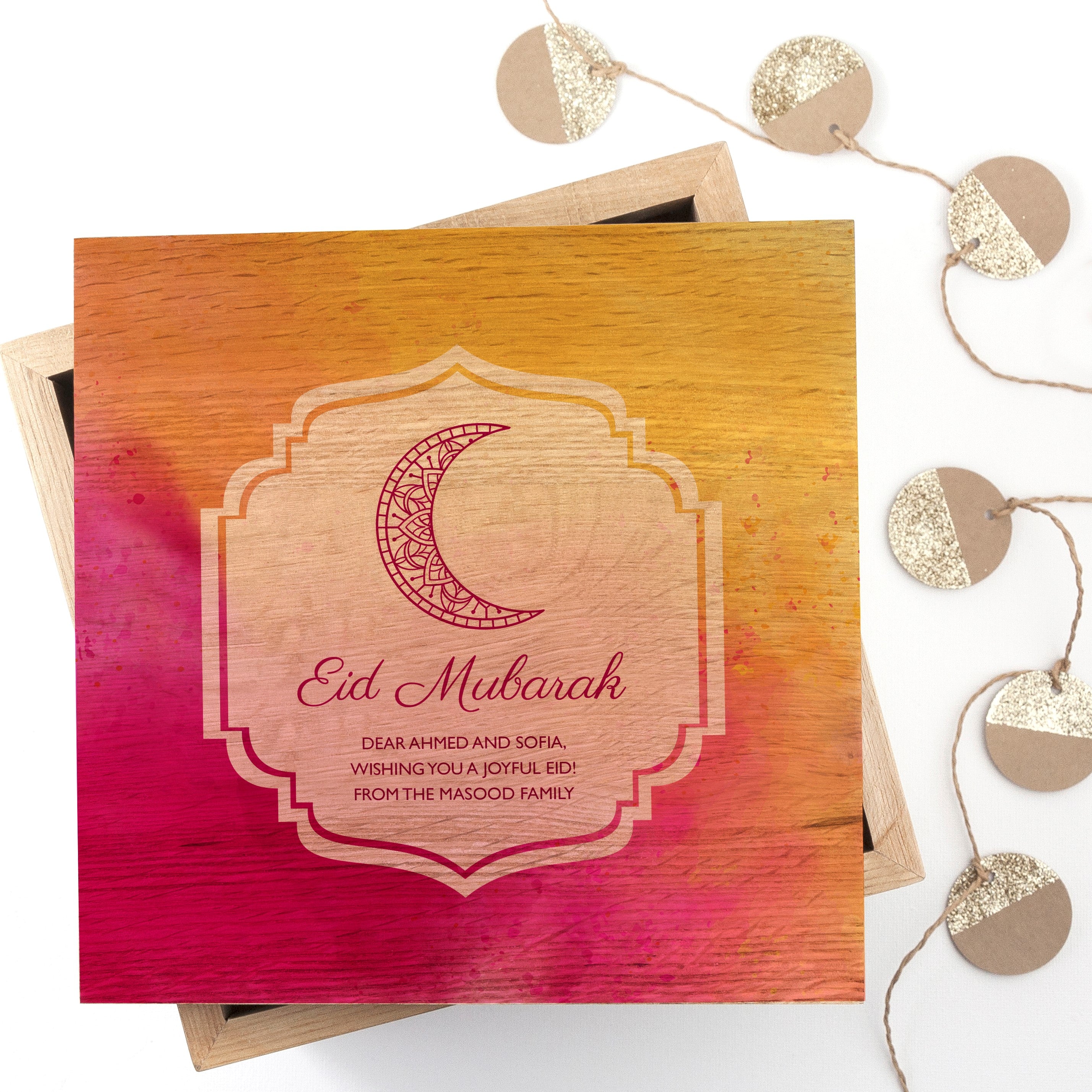 Personalised Eid Mubarak Keepsake Box