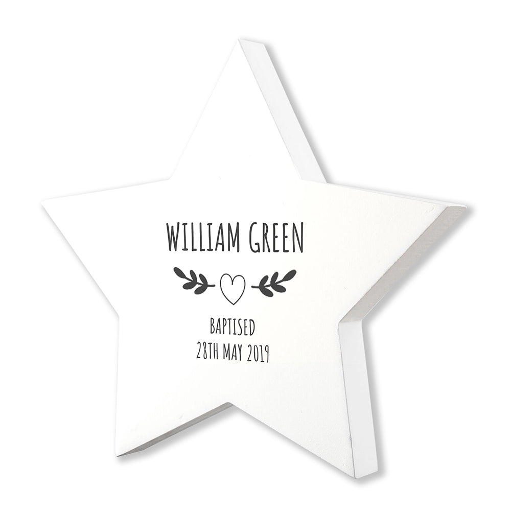 Personalised Christening Wreath Keepsake