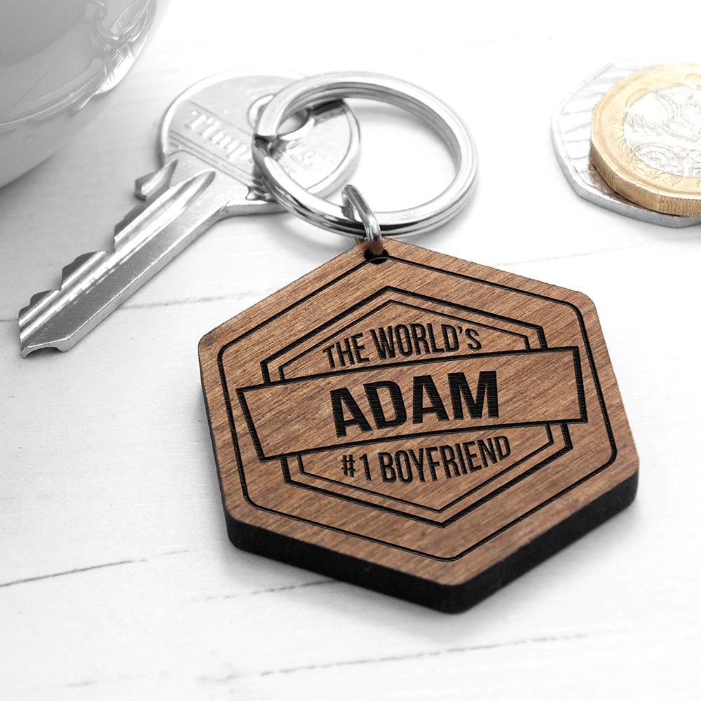Personalised Cheeky Message Engraved Keyring