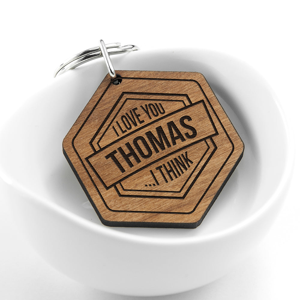 Personalised Cheeky Message Engraved Keyring