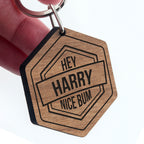 Personalised Cheeky Message Engraved Keyring