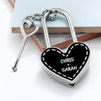 Personalised Parisienne Heart Padlock