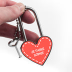 Personalised Parisienne Heart Padlock