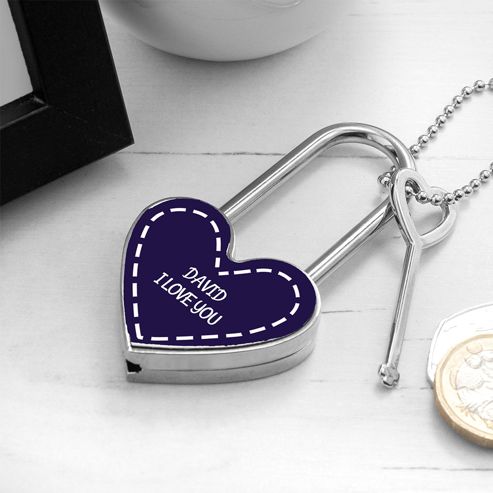 Personalised Parisienne Heart Padlock