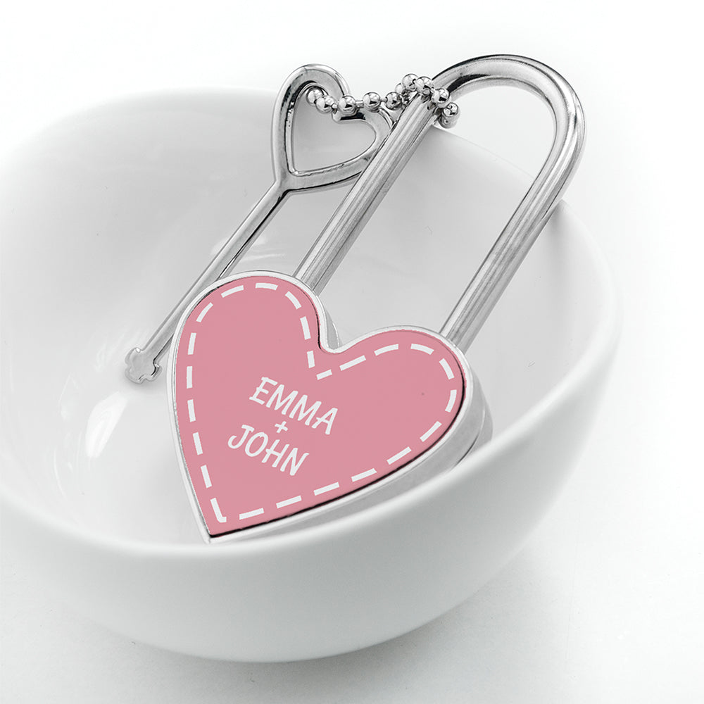 Personalised Parisienne Heart Padlock