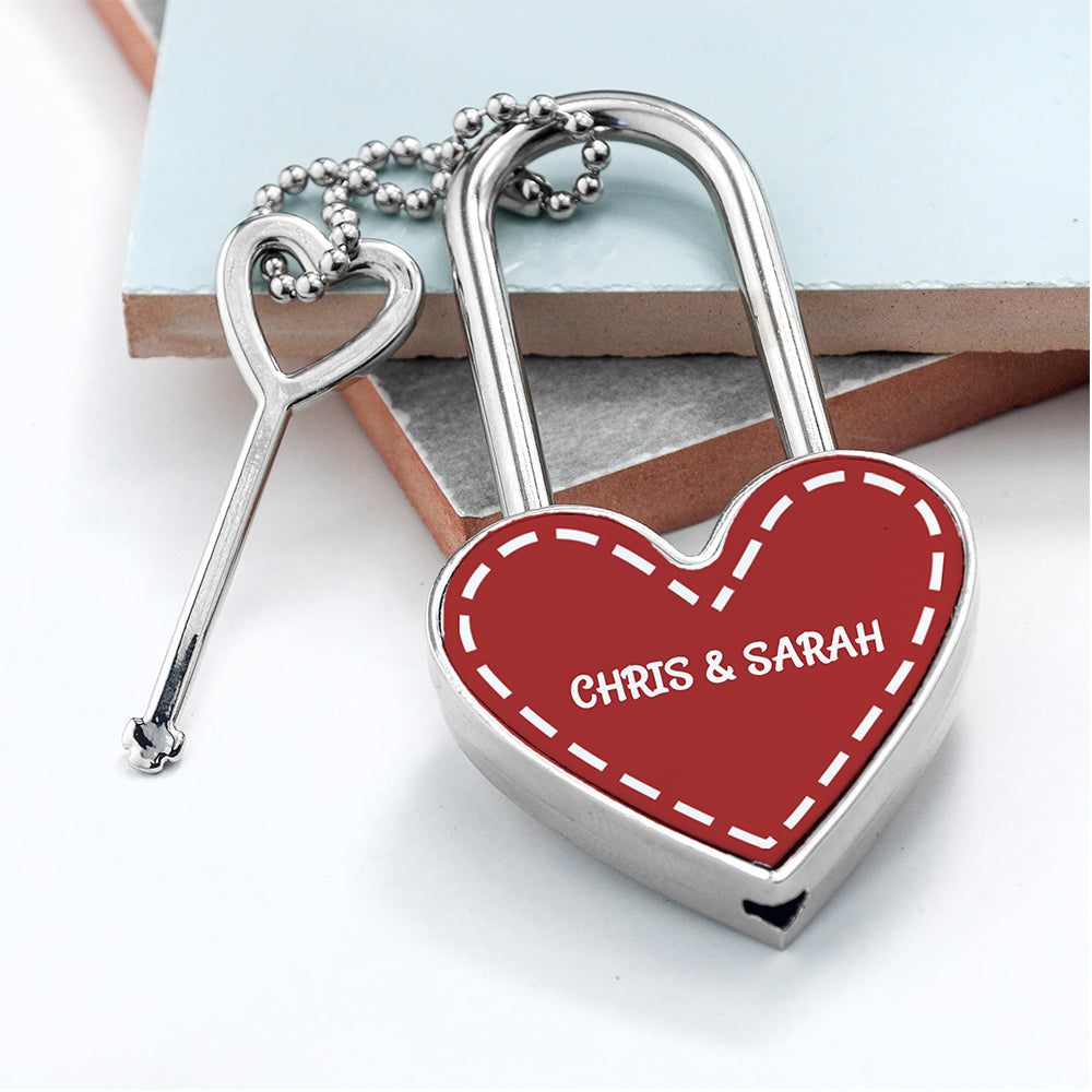 Personalised Parisienne Heart Padlock