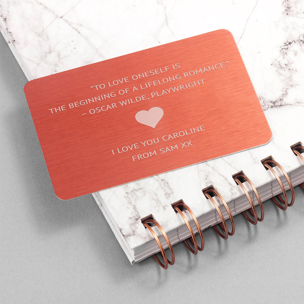 Love Note Metal Wallet Keepsake