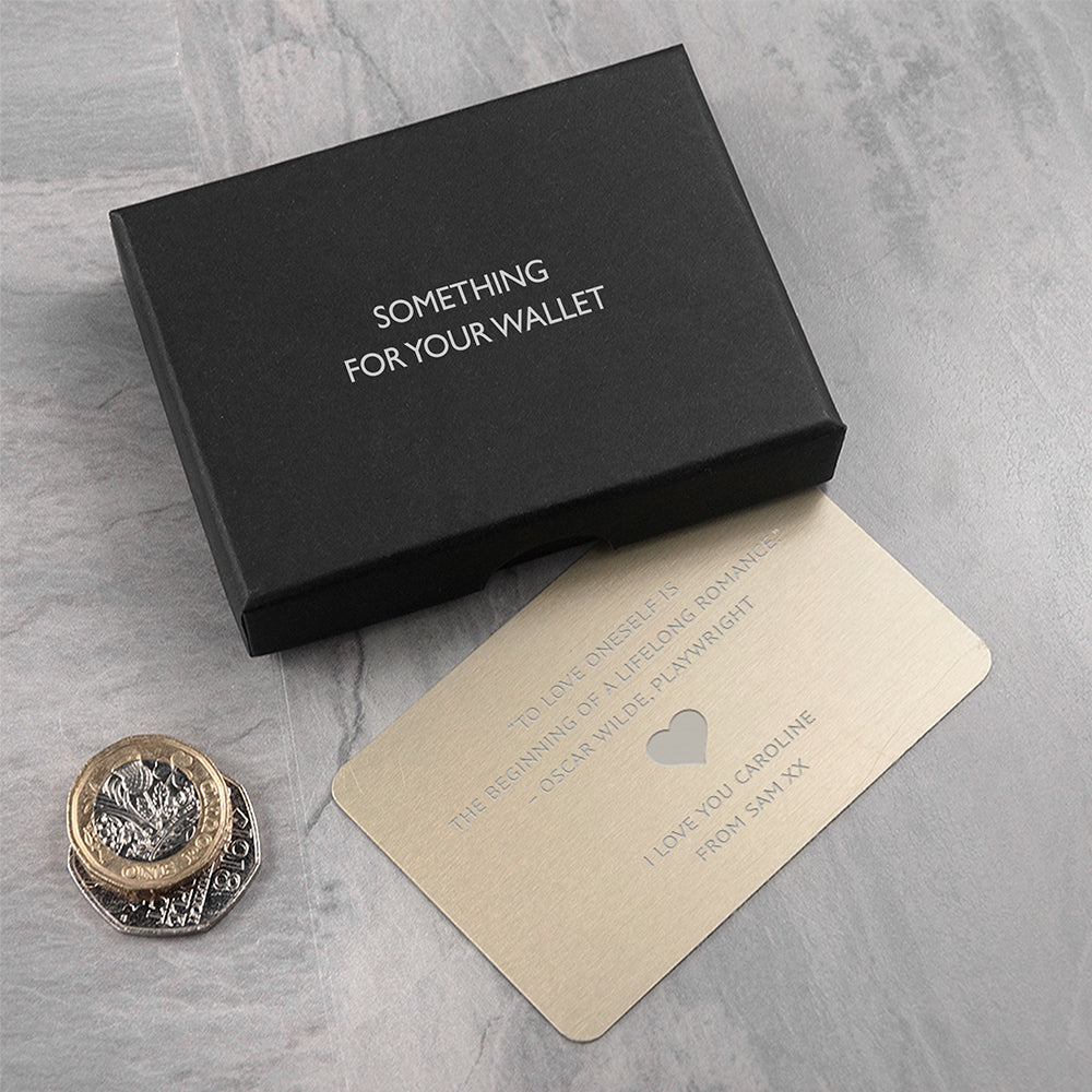 Love Note Metal Wallet Keepsake