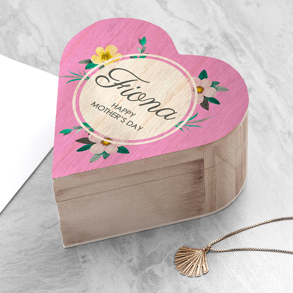 Personalised Mother's Day Heart Trinket Box