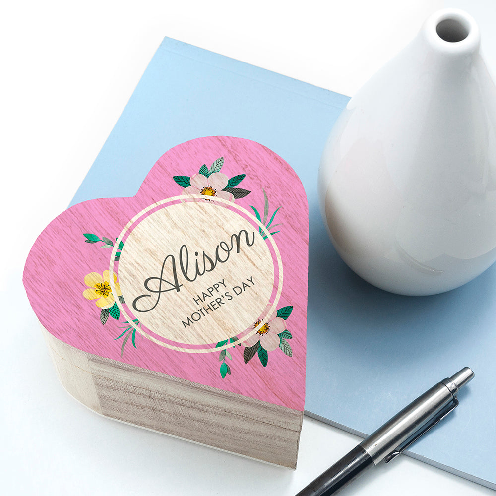Personalised Mother's Day Heart Trinket Box
