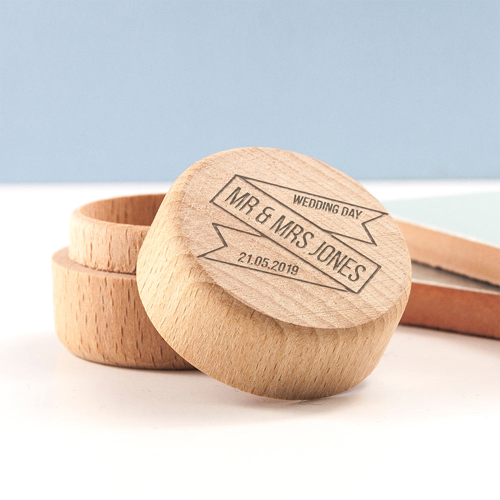 Personalised Couple's Wedding Ring Box