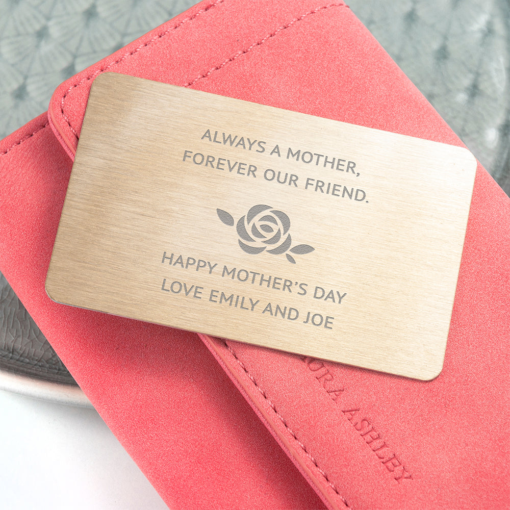 Personalised Love Mum Metal Wallet Keepsake