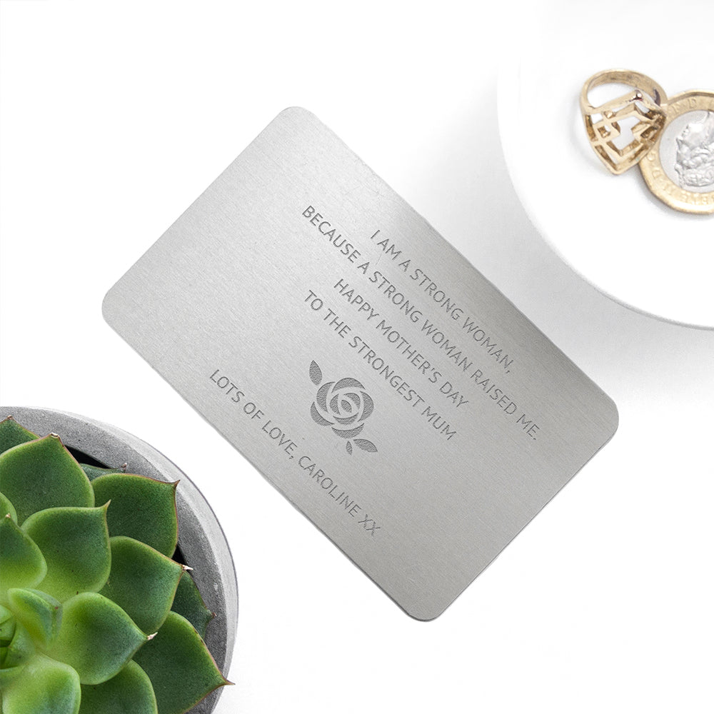 Personalised Love Mum Metal Wallet Keepsake